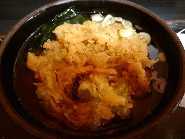 「かき揚げそば420円」@ゆで太郎 一番町店の写真