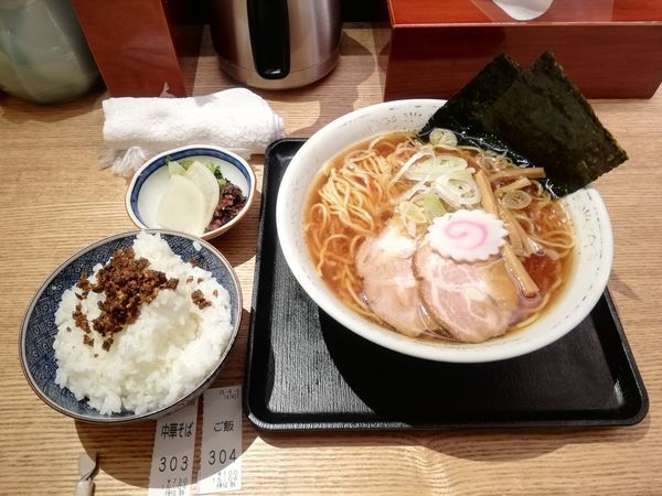 「中華そば 730円　ご飯　100円」@中華そば 勝本の写真