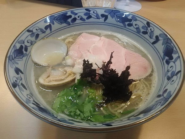 「貝と鴨の潮そば＋和え玉＝1130円」@㐂九八 ～garage～の写真