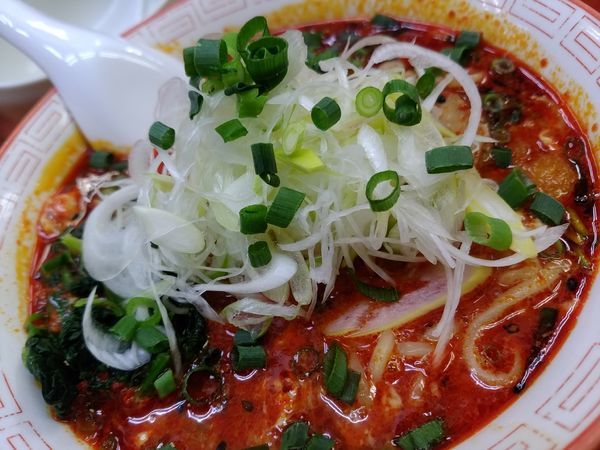 「ミニドラたんたんめん650円辛さドラゴン級」@らーめん ドラごんちの写真