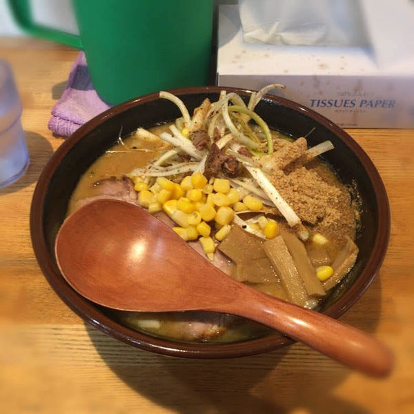 「もやしらーめん(味噌、もやし→ネギ)」@らーめん 深雪屋の写真