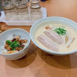 海老そば、小間切れ丼