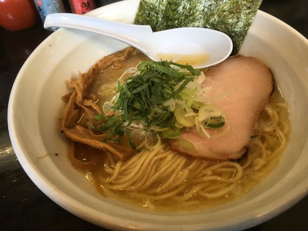 「鶏濃麺塩+チャーシュー丼」@濃麺 海月の写真