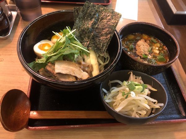 「特製つけそばモヤシトッピング」@らーめん・つけめん 劔の写真