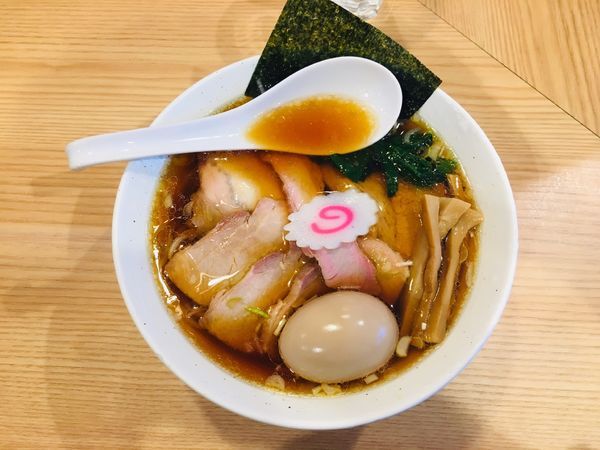 「チャーシュー麺＋味玉」@白河手打中華そば 中村の写真