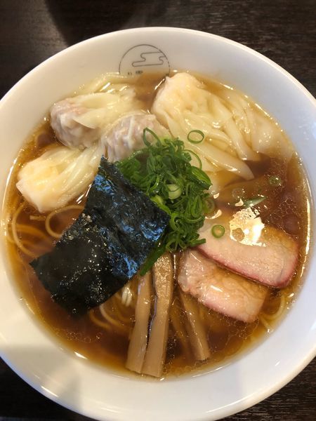 「特製ワンタン麺ハーフ  （黒だし）」@八雲の写真