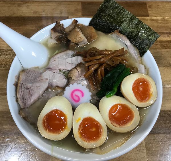 「しおチャーシューメン＋味玉×2＋チャーシュー丼」@オランダ軒の写真
