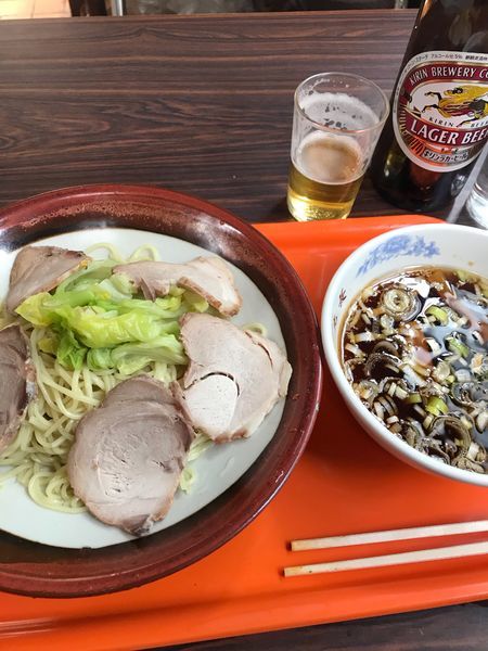 「チャーシューつけ麺  ビール  餃子」@丸長 豪徳寺店の写真