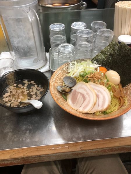 「浅利出汁のつけそば塩大盛り」@覆麺 智の写真