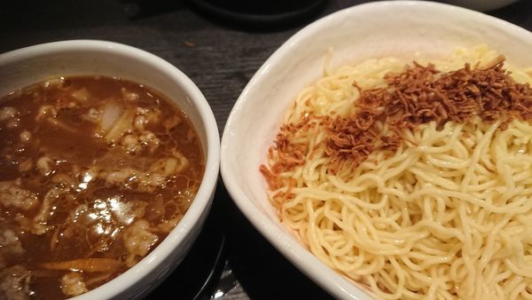 「ビーフカレーつけ（限定、８３０円、大盛り）」@ラーメン大至の写真