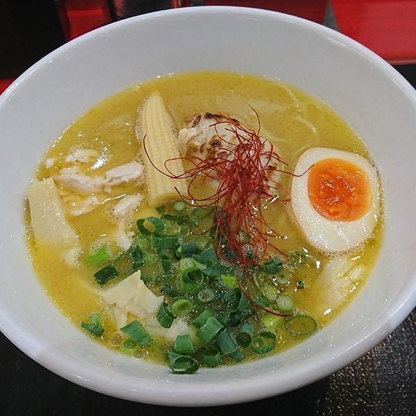 「濃厚鶏白湯そば 味玉入り」@蓮の花 蓮田SA下りの写真