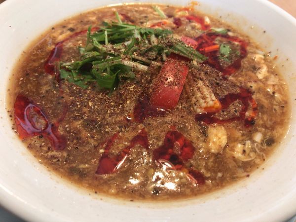 「酸辣湯麵・すごく痺れる1000円」@175°DENO～担担麺～ 福島店の写真