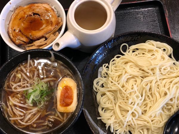 「炒め野菜つけ麺(しょうゆ)880円」@麺や紅丸 本店の写真
