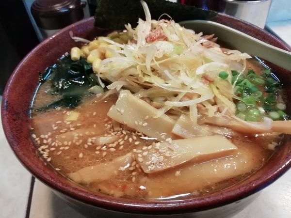「味噌ラーメン大盛 ネギ肉 メンマ」@大雄ラーメン 入江町店の写真