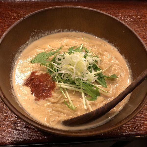 「豆乳明太チーズ担々麺」@森下の小粋な長屋ラーメン 熊八の写真