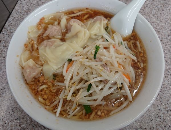 「もやしワンタン麺」@中華麺店 喜楽の写真