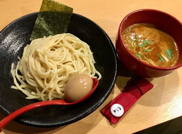 「味玉辛つけ麺（2辛・中盛）」@つけ麺 雀 天満橋店の写真