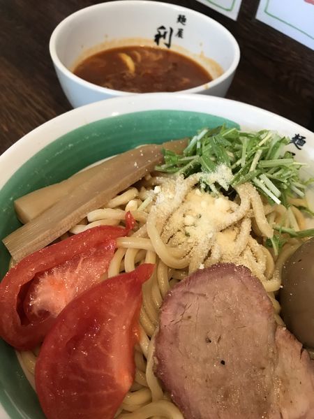 「「限定」とまとつけ麺」@自家製麺 麺屋 利八の写真