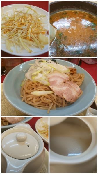 「絶品えび塩つけ麺(900)+ネギ(110)+チャーシュー」@山岡家 狭山店の写真