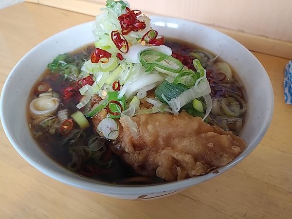 「とり天そば」@一○そばの写真
