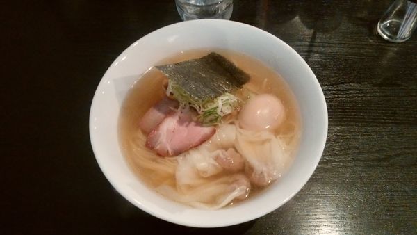 「ワンタンメン(塩)¥880-＋味玉¥120-」@支那ソバ 小むろの写真