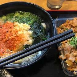 かけ（並）410円かき揚げ天丼210円