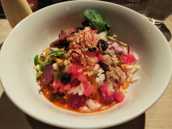 「ピザソバ　並　＋アンチョビ＆オリーブ＆マヨネーズ：無料」@ajito ismの写真