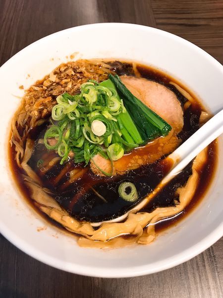 「[限定]川越醤油BLACK   ¥800」@花笑み中華そば かれんの写真