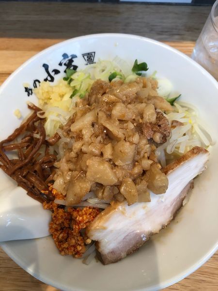 「まぜそば 追い飯付」@中華そば あの小宮の写真