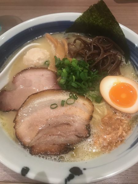 「鶏白湯 白（大盛）」@麺者 雄の写真