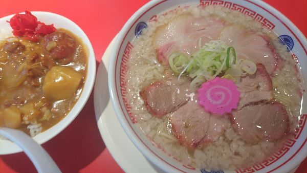 「ラーメン 塩 こってり＋カレーセット」@ソラノイロ 池袋店の写真