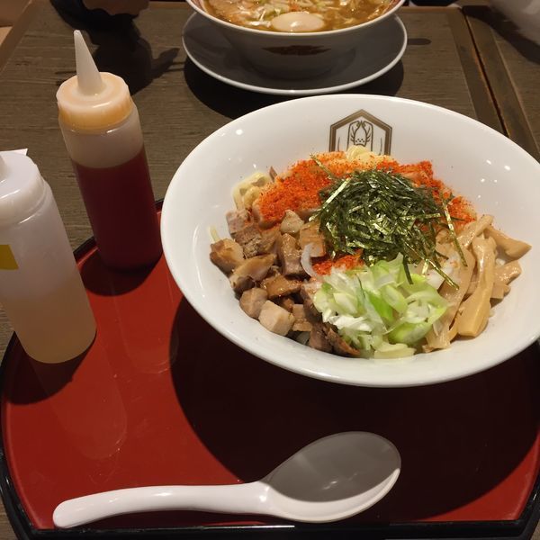 「油そば 特大  辛味」@えびそば えび助 TOKYOの写真