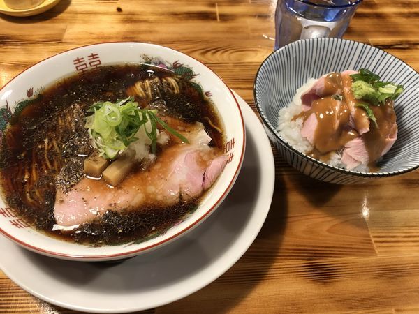 「柴崎ブラック＋和風焼豚丼」@柴崎亭 梅丘店の写真