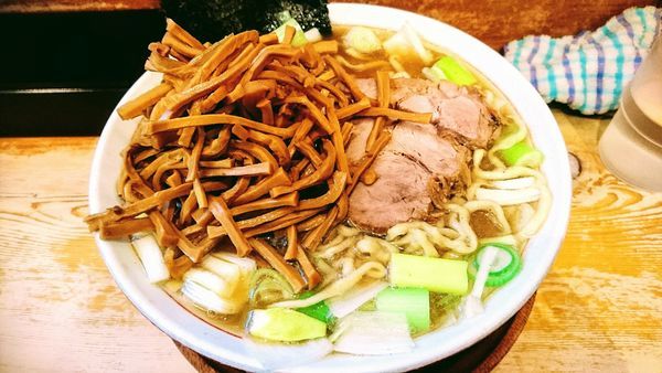 「中華そば(大)+メンマ・ネギ」@中華そば 葉山の写真