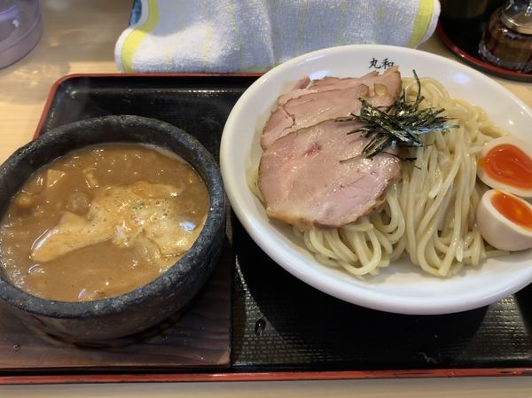 「丸和つけ麺中盛り＋チャーシュー＋煮卵」@つけ麺丸和 各務原分店の写真