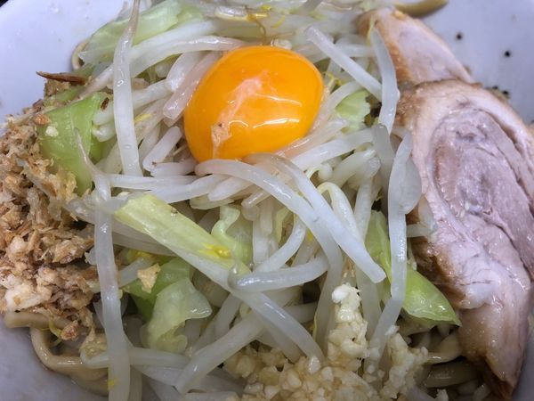 「小汁なし＋ニンニク」@ラーメン二郎 横浜関内店の写真