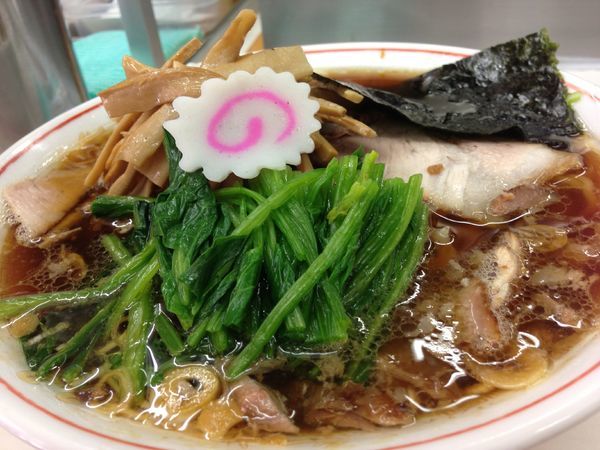 「チャーシュー＋ホウレンソウ」@青島食堂 秋葉原店の写真