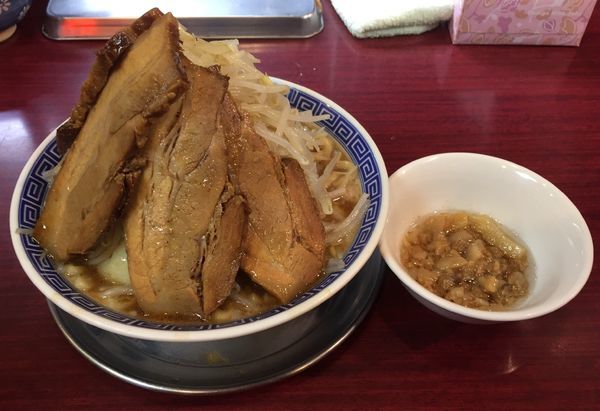 「ふじ麺小ブタ＋漬け脂(別皿)」@匠神角ふじ 柏店の写真