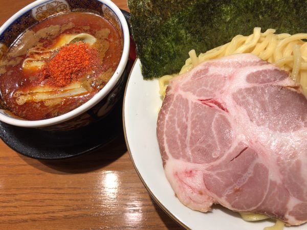 「辛い煮干つけめん(大盛)＋のり」@NIBOSHI TSUKEMEN 凪 新宿ゴールデン街店新館の写真