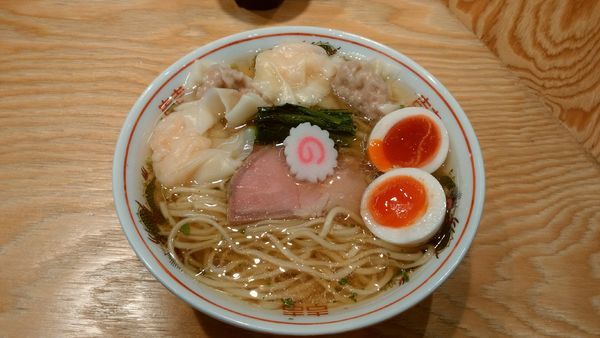 「山椒ラーメン(ワンタン肉2個＆海老2個)¥1040-＋味玉」@キング製麺の写真