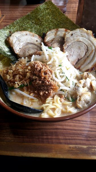 「江戸前 味噌漬け炙りチャーシュー麺(1,100円)・大盛り(クー」@蔵出し味噌 麺場 芝山商店の写真