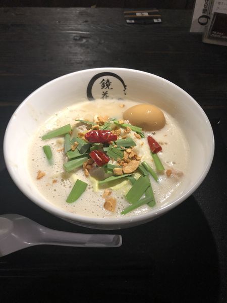 「京風モツみそラーメン+味玉」@らーめん愉悦処 鏡花の写真