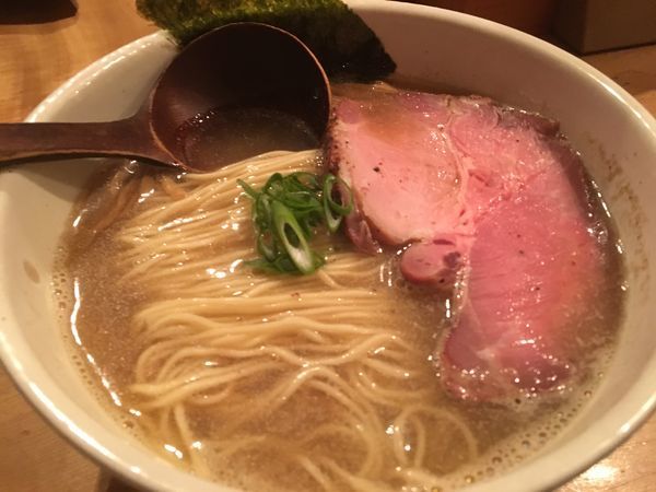 「中華そば(大盛り)」@中華蕎麦 蘭鋳の写真