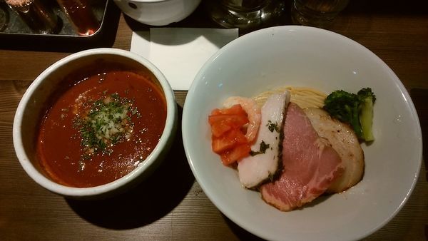 「海老トマトつけ麺(1000円)+チーズリゾット」@つけ麺 一燈の写真