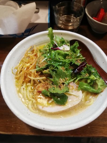 「塩らーめんトリュフオイルかけ　750円　大盛り」@『   』（無銘）の写真