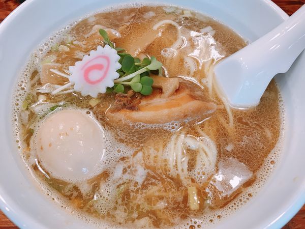 「中華そば 味玉」@つけめん TETSU 所沢店の写真