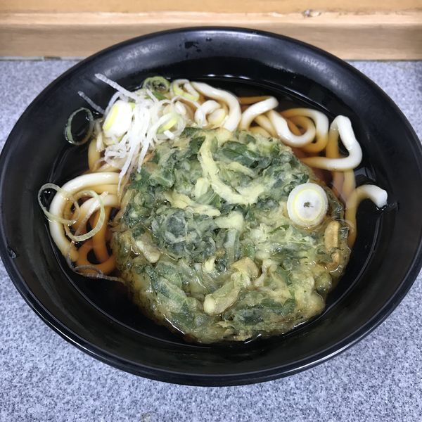 「春菊玉ねぎ天（￥450）」@道中そば 五反田店の写真