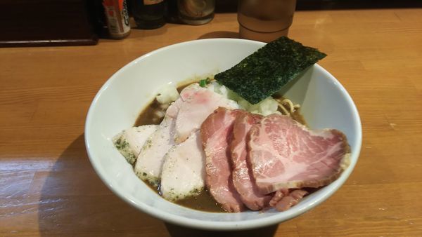 「特製濃厚そば　豚チャーシュートッピング」@亀戸煮干中華蕎麦 つきひの写真