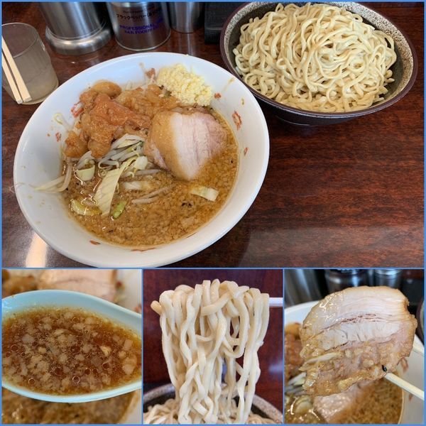 「小ラーメン¥750+つけ麺¥150（ニンニク増し・アブラ）」@ラーメン二郎 めじろ台店の写真