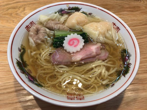 「ワンタン麵（ワンタン肉2個＆海老2個）」@キング製麺の写真